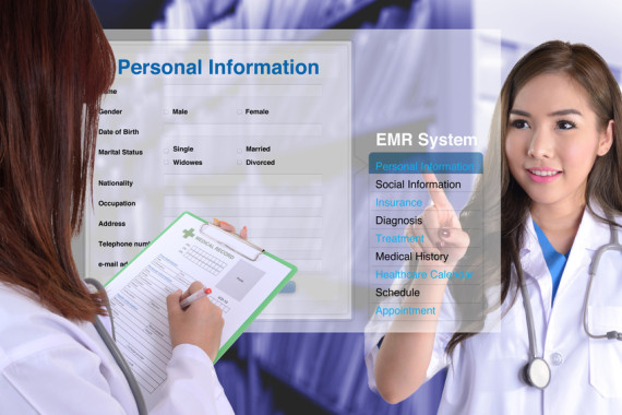 Using electronic medical record.